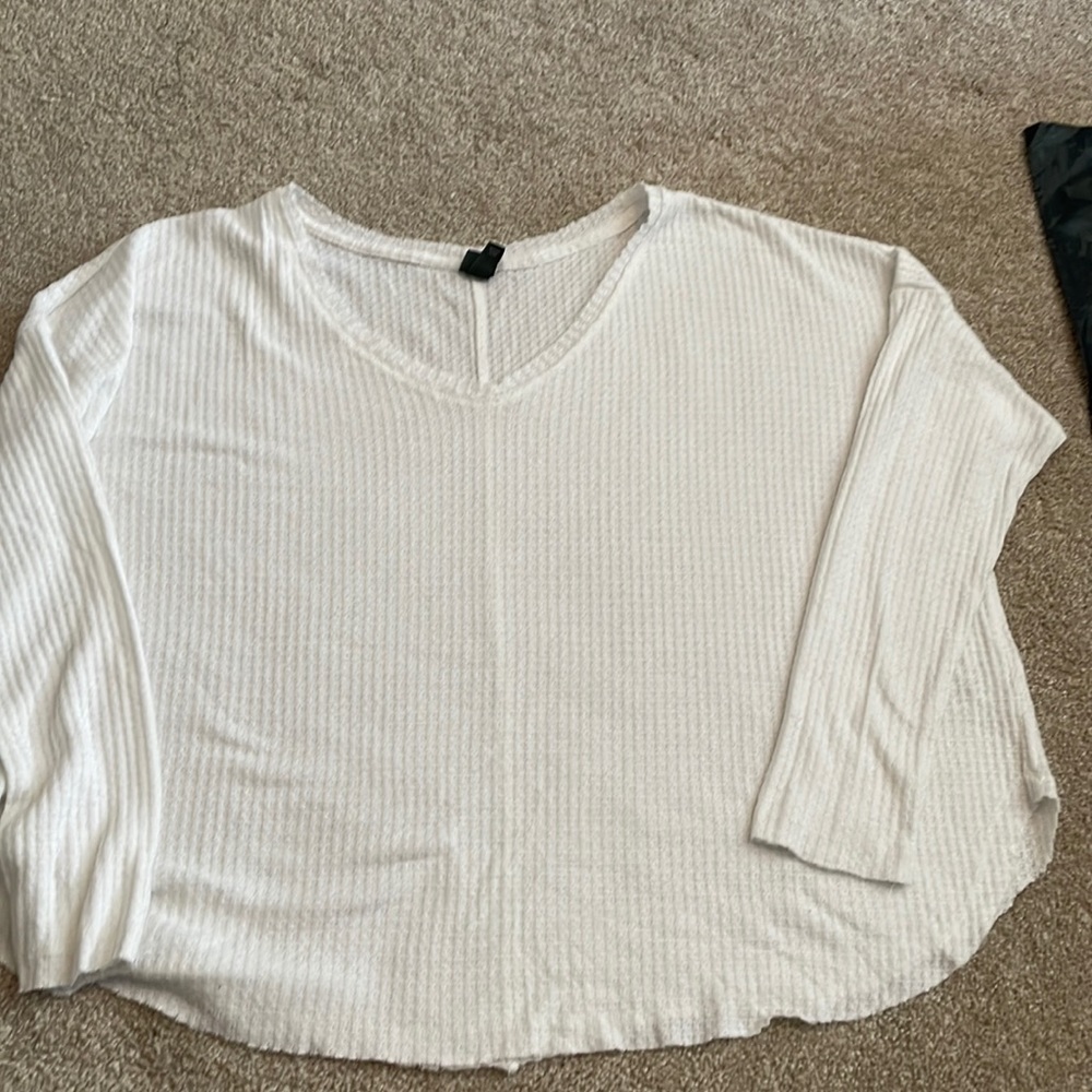Waffle knit sweater